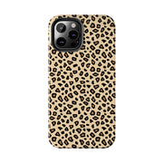 Leopard Print Tough Phone Case - Stylish Protection for Your Device