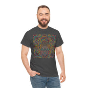 Trippy Nature Unisex Heavy Cotton Tee - Colorful Psychedelic Design