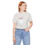 Cute Cat Devotion Unisex Short Sleeve Tee - Fun & Playful T-Shirt for Cat Lovers