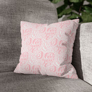 Inspirational Love Pillowcase - Soft Spun Polyester Square Cushion with Heart Design