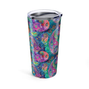 Vibrant Paisley Design Tumbler 20oz - Colorful Travel Mug for Hot & Cold Beverages