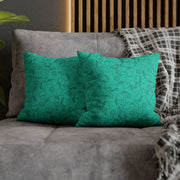 Turquoise Heart Pattern Faux Suede Pillowcase – Cozy Home Decor for Love & Comfort