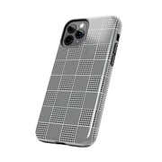 Chic Houndstooth Tough Phone Case - Stylish and Durable Protection