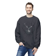 Wildlife Lover's Fleece Crewneck Sweatshirt - Deer Design