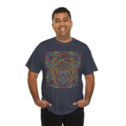 Trippy Nature Unisex Heavy Cotton Tee - Colorful Psychedelic Design
