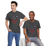 Devotree Unisex Heavy Cotton Tee - Vintage Eagle & Roses Graphic Shirt