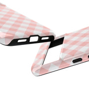 Chic Pink Gingham Google Pixel Phone Case for Tough Protection