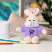 Cute Stuffed Animal with 'Love You' Tee - Perfect Gift for Kids and Beloved Ones