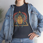 Bohemian Graphic Unisex Heavy Cotton Tee – Vintage Beetle Design