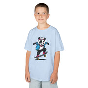 Skateboarding Panda Kids Tee - Fun Cotton T-Shirt for Active Kids