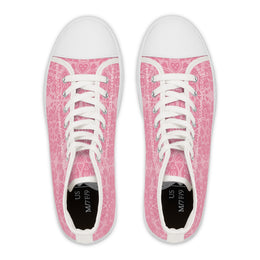 Trendy Pink Floral High Top Sneakers for Women