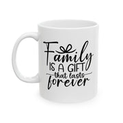 Family is the Heart of the Home Ceramic Mug - 11oz & 15oz
