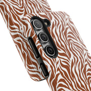 Stylish Zebra Print Tough Phone Case - Durable Protection & Trendy Design