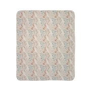 Cozy Floral Fleece Sherpa Blanket - Perfect for Home Decor & Gifting