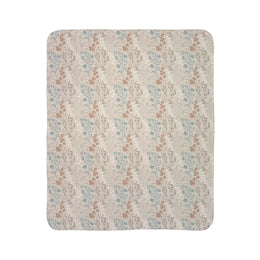 Cozy Floral Fleece Sherpa Blanket - Perfect for Home Decor & Gifting