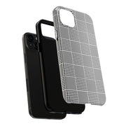 Chic Houndstooth Tough Phone Case - Stylish and Durable Protection