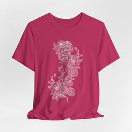 Eco-Friendly Nature Art Unisex Jersey Tee - Botanical Design