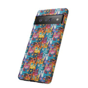 Colorful Cat Google Pixel Phone Case - Tough Cases for Pet Lovers