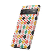 Colorful Diamond Pattern Google Pixel Phone Case - Tough Cases
