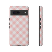 Chic Pink Gingham Google Pixel Phone Case for Tough Protection