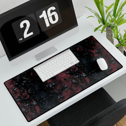 Gothic Rose Desk Mat - Elegant Workspace Accessory for Dark Aesthetic