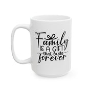 Family is the Heart of the Home Ceramic Mug - 11oz & 15oz