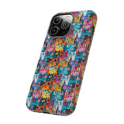 Playful Cat iPhone Case - Tough & Colorful Design
