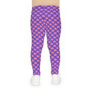 Floral Kids Leggings - Playful Purple Design for Active Girls