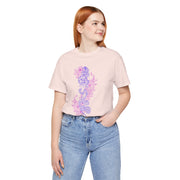 Bohemian Floral Snake Unisex Tee - Soft Pastel Color Shirt for Nature Lovers