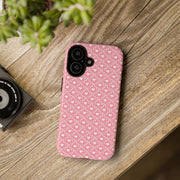 Pink Heart Pattern Tough iPhone Case - Durable Protection for Sweethearts