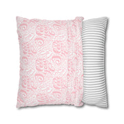 Inspirational Love Pillowcase - Soft Spun Polyester Square Cushion with Heart Design