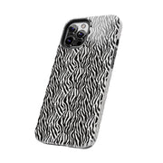 Zebra Print Tough Phone Case - Durable Protection for Style and Function