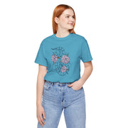 Floral Snake Unisex Jersey Tee - Vibrant Graphic T-Shirt