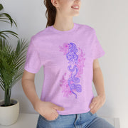 Bohemian Floral Snake Unisex Tee - Soft Pastel Color Shirt for Nature Lovers