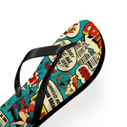Superhero Comic Flip Flops - Fun Summer Sandals for Beach Lovers
