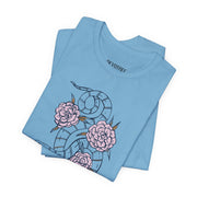 Floral Snake Unisex Jersey Tee - Vibrant Graphic T-Shirt