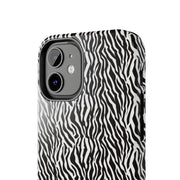 Zebra Print Tough Phone Case - Durable Protection for Style and Function