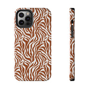 Stylish Zebra Print Tough Phone Case - Durable Protection & Trendy Design