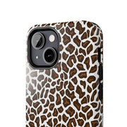 Stylish Leopard Print Tough Phone Case - Durable Protection for Your Device