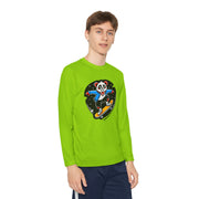 Youth Skateboarding Panda Long Sleeve Tee - Fun and Sporty Design for Active Kids