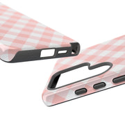 Stylish Pink Plaid Samsung Galaxy Tough Case for Smartphones
