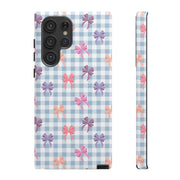 Cute Bow Pattern Tough Samsung Galaxy Phone Case - Stylish Protective Cover for Everyday Use