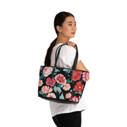 Floral PU Leather Shoulder Bag - Stylish and Functional Tote for Everyday Use