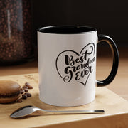 Best Grandma Ever Accent Coffee Mug - Perfect Gift for Mother's Day and Grandparent Celebrations