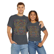 Trippy Nature Unisex Heavy Cotton Tee - Colorful Psychedelic Design