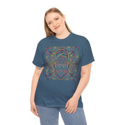 Trippy Nature Unisex Heavy Cotton Tee - Colorful Psychedelic Design