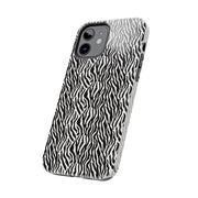 Zebra Print Tough Phone Case - Durable Protection for Style and Function