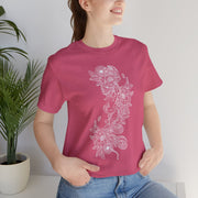 Eco-Friendly Nature Art Unisex Jersey Tee - Botanical Design