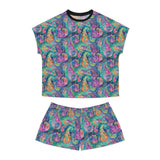 Vibrant Women's Short Pajama Set - Colorful Paisley Design for Cozy Nights