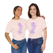 Bohemian Floral Snake Unisex Tee - Soft Pastel Color Shirt for Nature Lovers